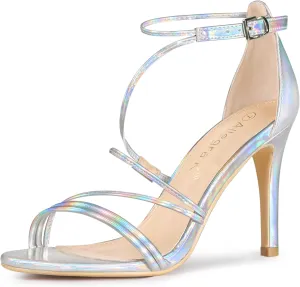 Allegra K Women's Party Strappy Stiletto High Heels Sandals