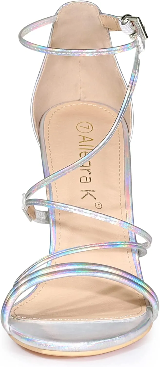 Allegra K Women's Party Strappy Stiletto High Heels Sandals