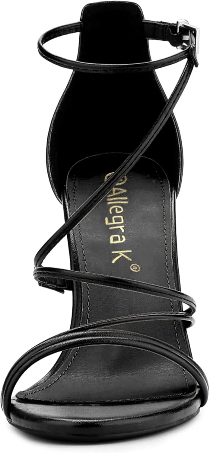 Allegra K Women's Party Strappy Stiletto High Heels Sandals