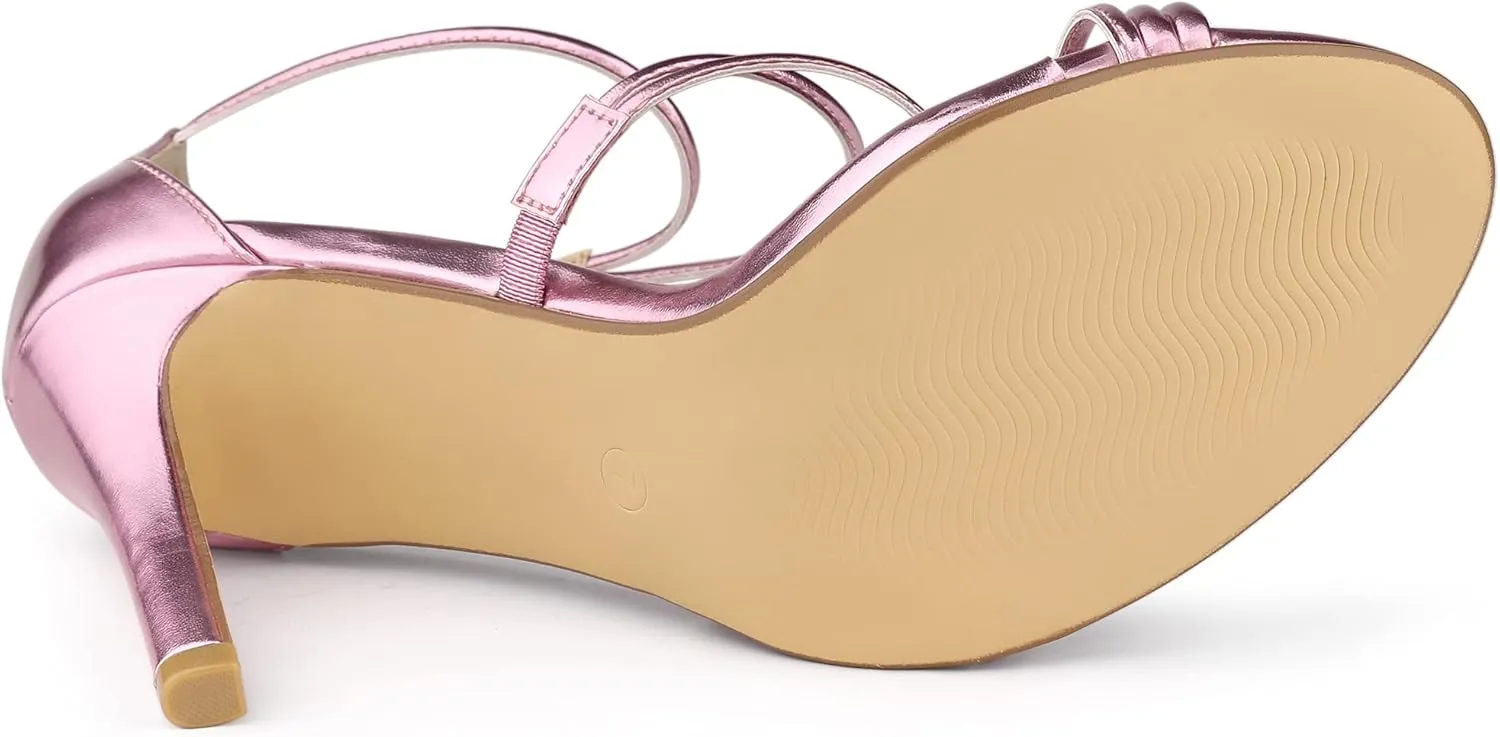 Allegra K Women's Party Strappy Stiletto High Heels Sandals