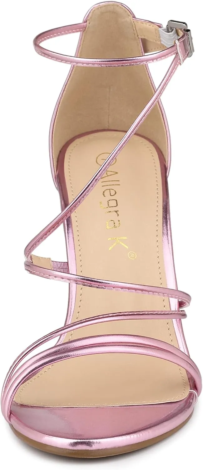 Allegra K Women's Party Strappy Stiletto High Heels Sandals