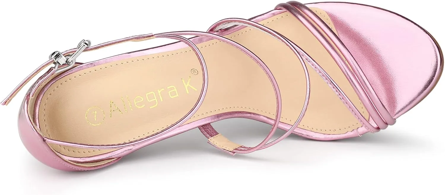 Allegra K Women's Party Strappy Stiletto High Heels Sandals