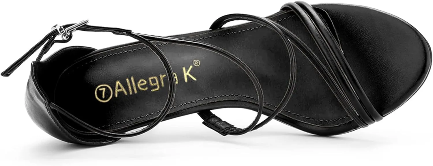 Allegra K Women's Party Strappy Stiletto High Heels Sandals
