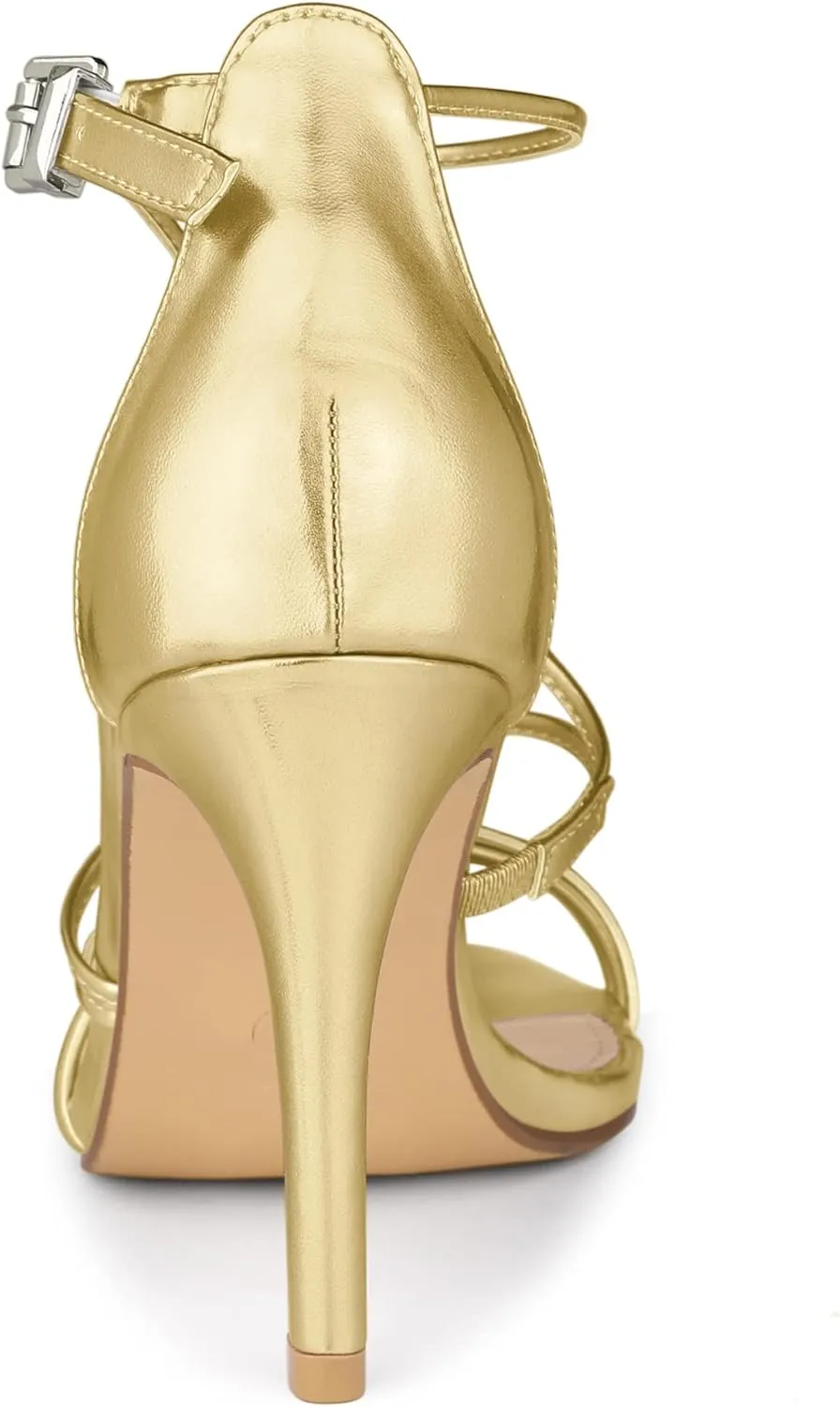 Allegra K Women's Party Strappy Stiletto High Heels Sandals