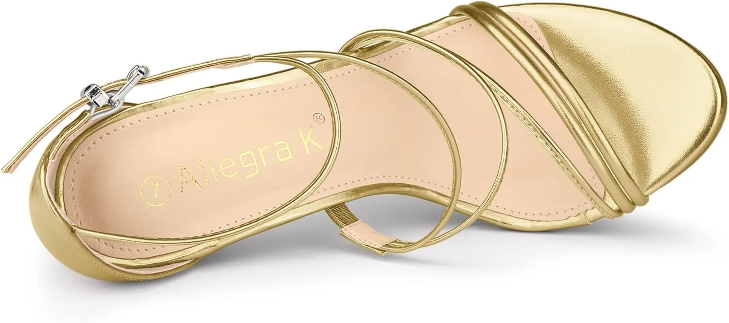 Allegra K Women's Party Strappy Stiletto High Heels Sandals