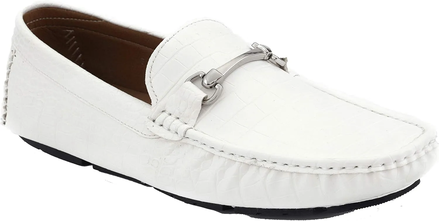 Amali Cola - Driving Moccasins for Men – Mens Slip On Loafers, Moccasins, Slip-on Dress Shoes - Driving Loafers with Matching Color Bit
