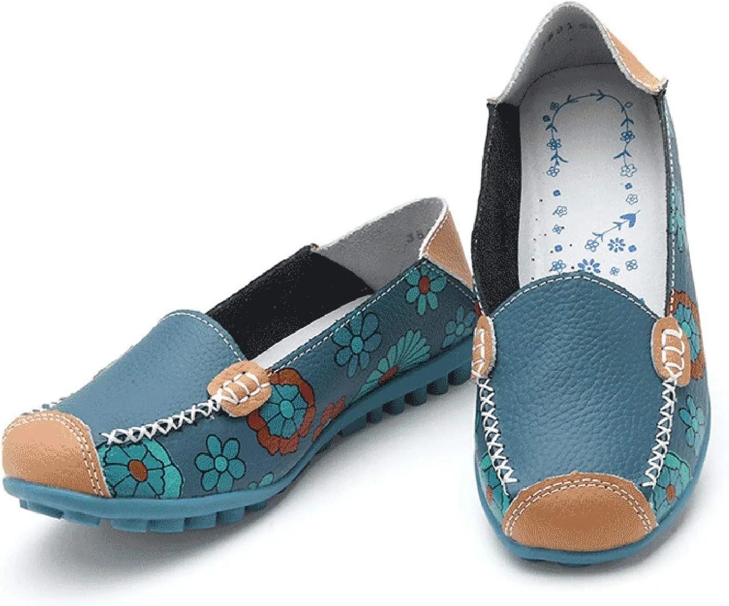 AMDBEL Leather Loafers for Women 2024, Womens Leather Loafers Classic Penny Loafers for Women Fashion Driving Moccasins Women