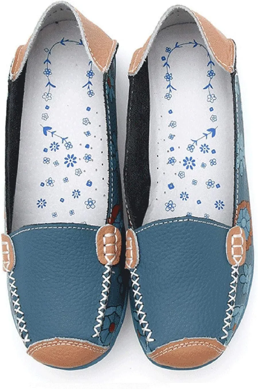 AMDBEL Leather Loafers for Women 2024, Womens Leather Loafers Classic Penny Loafers for Women Fashion Driving Moccasins Women