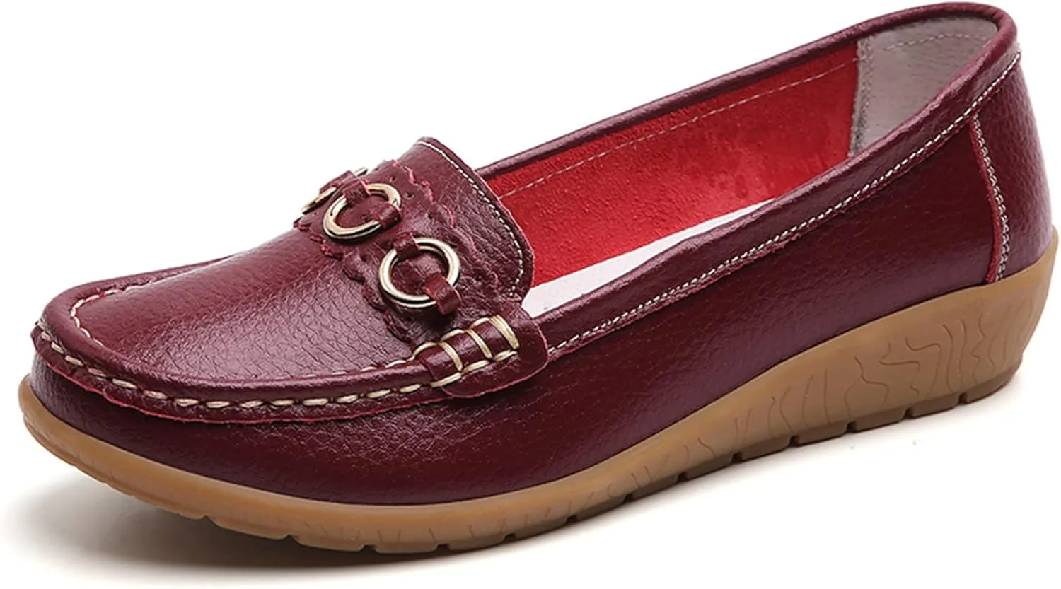 AMDBEL Leather Loafers for Women 2024, Womens Leather Loafers Classic Penny Loafers for Women Fashion Driving Moccasins Women