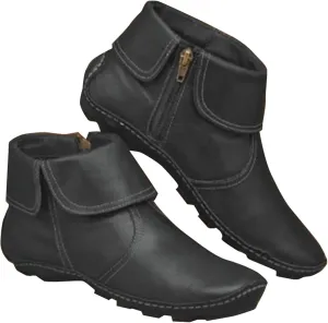 Ankle Boots for Women No Heel New Arch Support Boots Side Zipper Vintage Leather Damping Shoes Flat Heel Booties