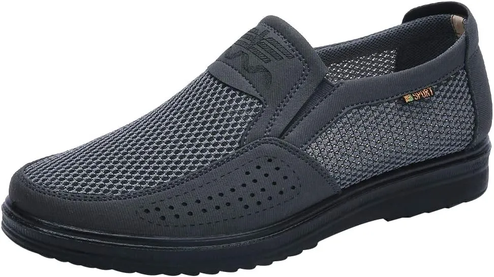 ANUFER Mens Summer Breathable Mesh Loafers Driving Shoes Lightweight Casual Sneakers