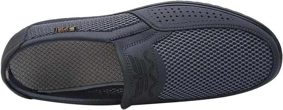 ANUFER Mens Summer Breathable Mesh Loafers Driving Shoes Lightweight Casual Sneakers
