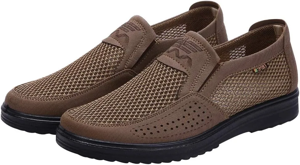 ANUFER Mens Summer Breathable Mesh Loafers Driving Shoes Lightweight Casual Sneakers