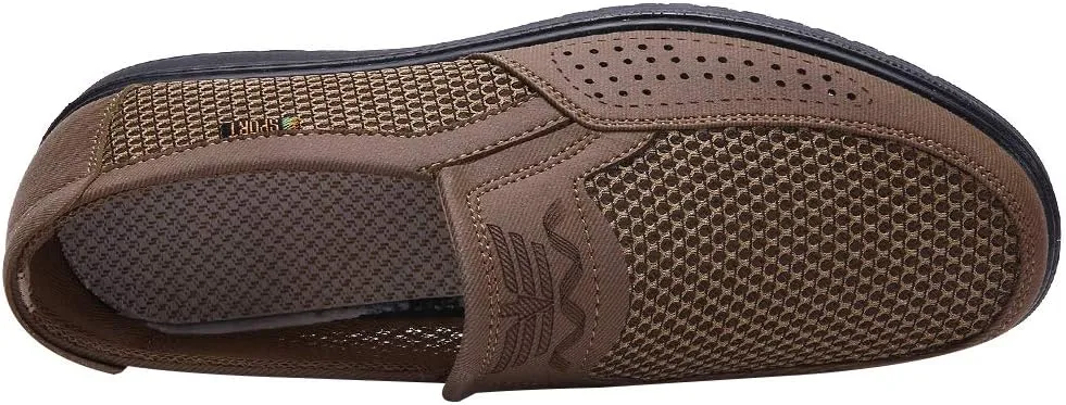 ANUFER Mens Summer Breathable Mesh Loafers Driving Shoes Lightweight Casual Sneakers
