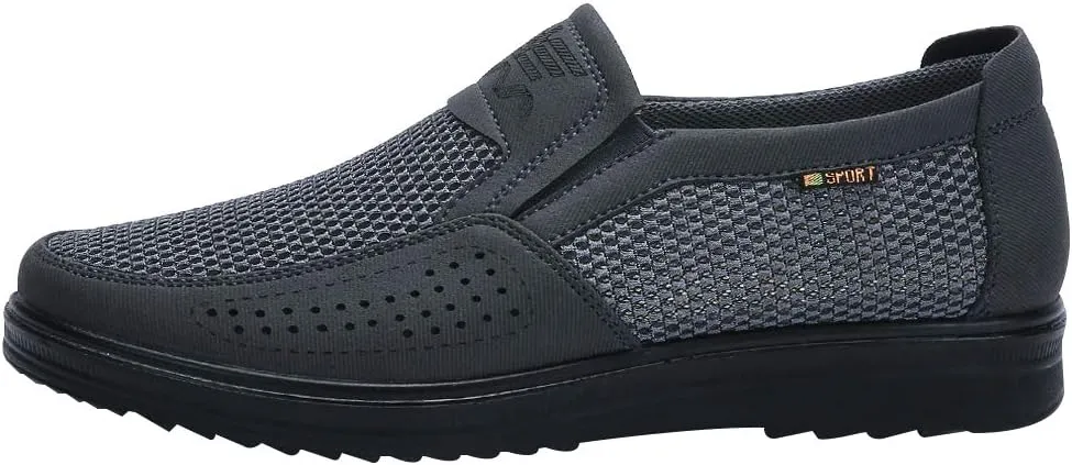 ANUFER Mens Summer Breathable Mesh Loafers Driving Shoes Lightweight Casual Sneakers