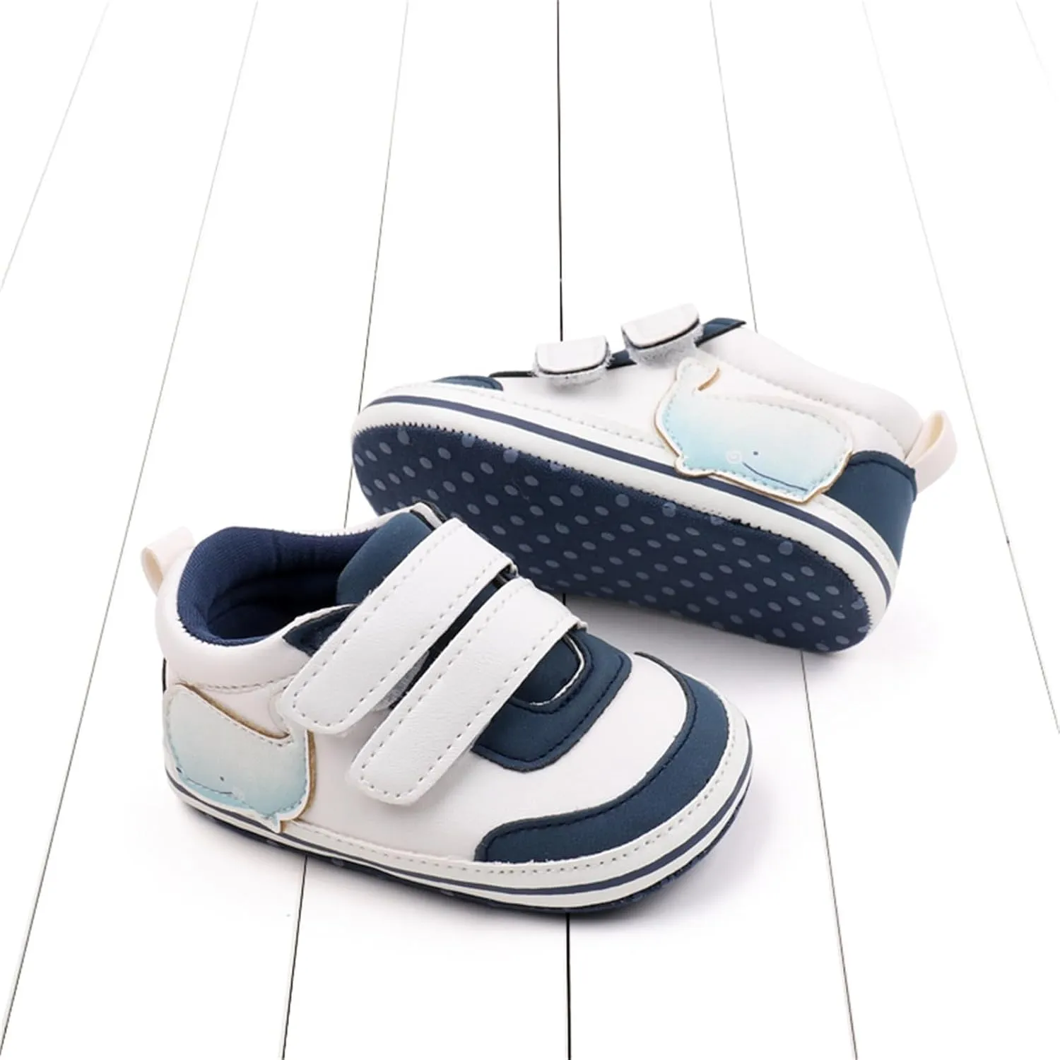 Baby Boys Girls First Walking Shoes Infant Non-Slip PU Leather Sneakers Toddler Newborn High Top Loafers Flat𝘀 Shoes