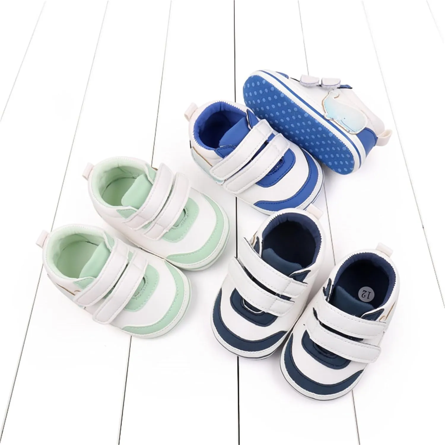 Baby Boys Girls First Walking Shoes Infant Non-Slip PU Leather Sneakers Toddler Newborn High Top Loafers Flat𝘀 Shoes