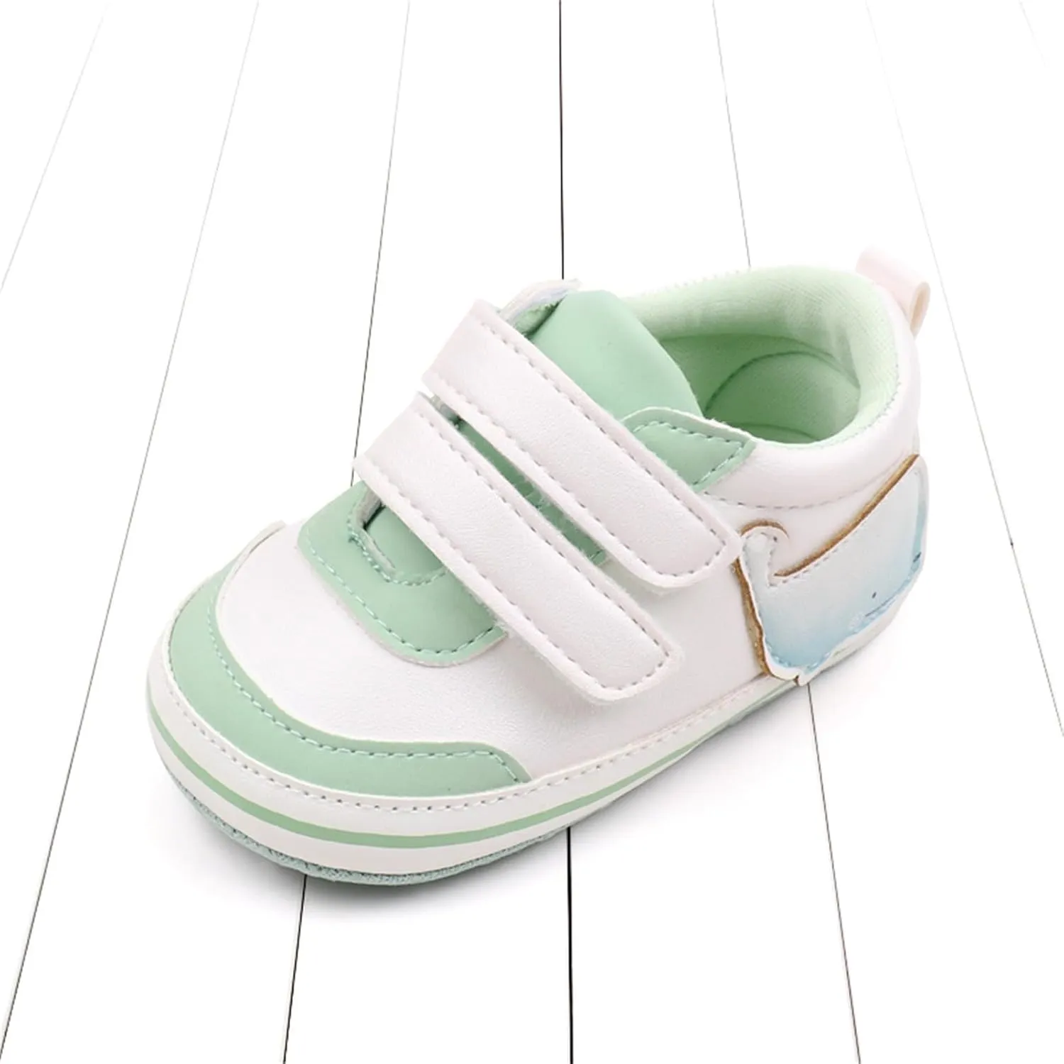 Baby Boys Girls First Walking Shoes Infant Non-Slip PU Leather Sneakers Toddler Newborn High Top Loafers Flat𝘀 Shoes