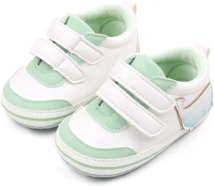 Baby Boys Girls First Walking Shoes Infant Non-Slip PU Leather Sneakers Toddler Newborn High Top Loafers Flat𝘀 Shoes