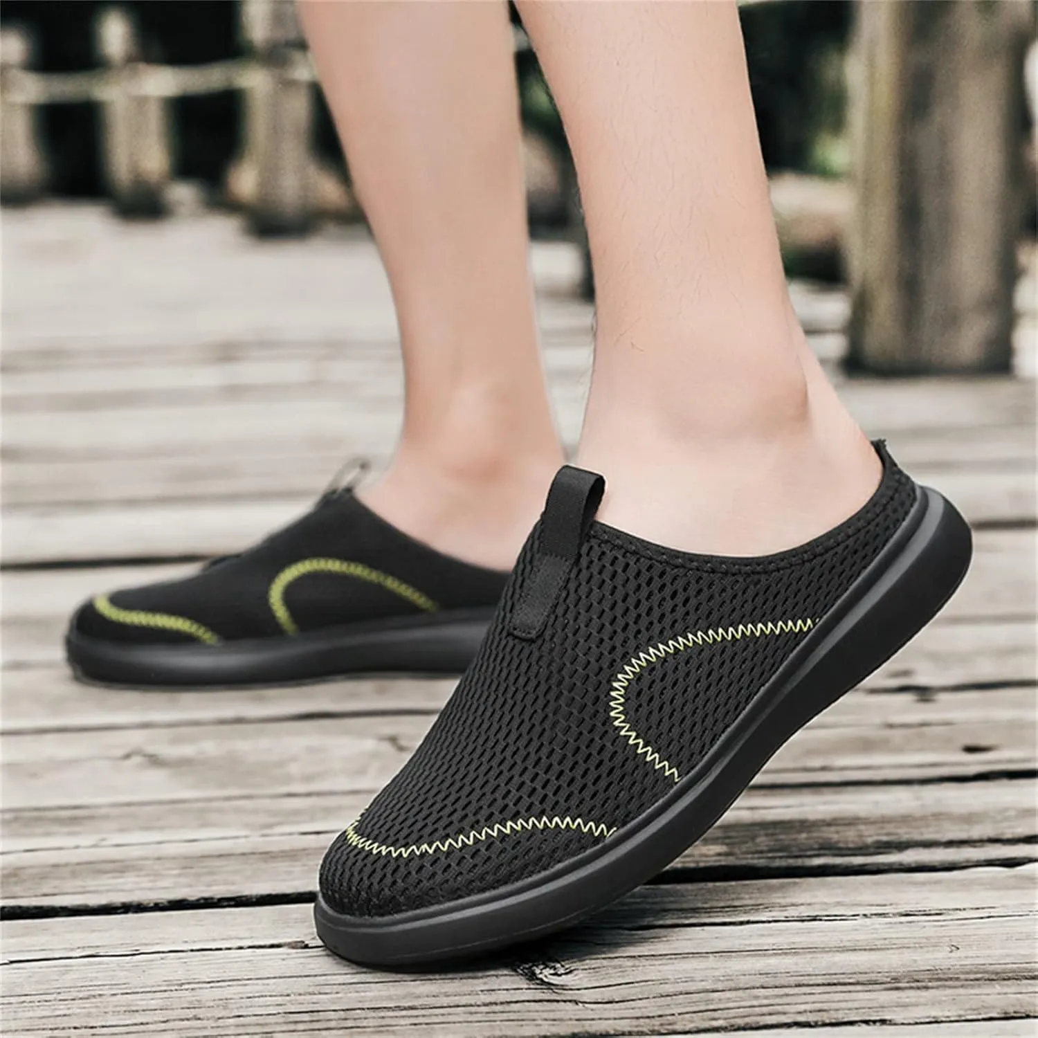 Bamboo Store Mens Lace up Casual Shoes Fashion Summer Men Casual Shoes Breathable Mesh Shallow Mens Canvas Shoes Sneakers
