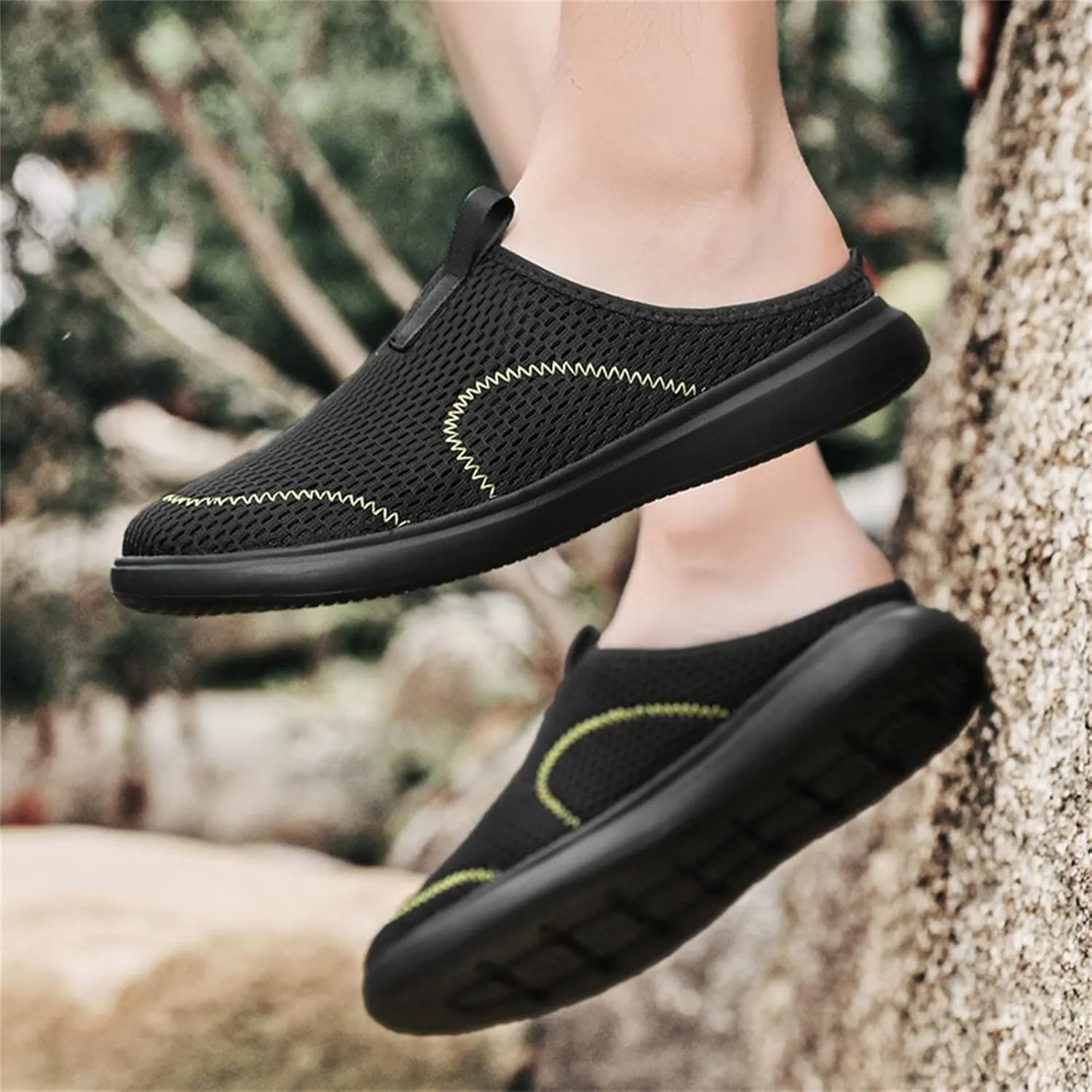 Bamboo Store Mens Lace up Casual Shoes Fashion Summer Men Casual Shoes Breathable Mesh Shallow Mens Canvas Shoes Sneakers