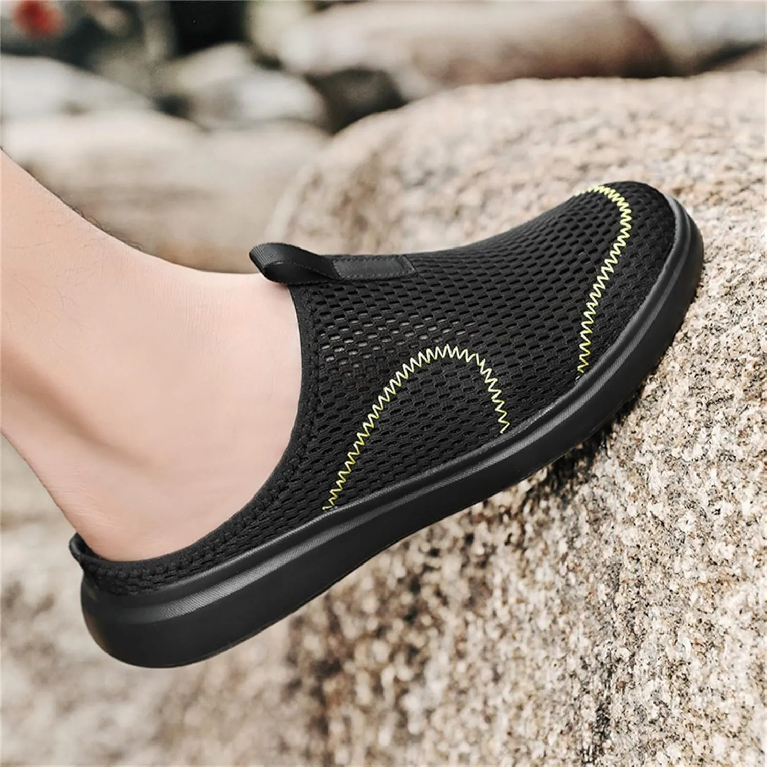 Bamboo Store Mens Lace up Casual Shoes Fashion Summer Men Casual Shoes Breathable Mesh Shallow Mens Canvas Shoes Sneakers