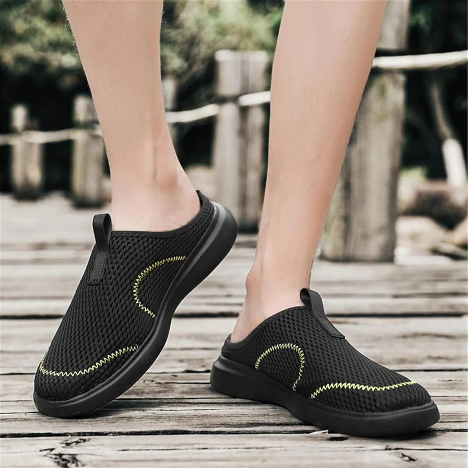 Bamboo Store Mens Lace up Casual Shoes Fashion Summer Men Casual Shoes Breathable Mesh Shallow Mens Canvas Shoes Sneakers
