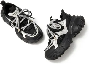 BEAU TODAY Chunky Sneakers for Women, Womens Fashion Sneakers, Lace Up Platform Comfortable Leather Casual Dad Shoes