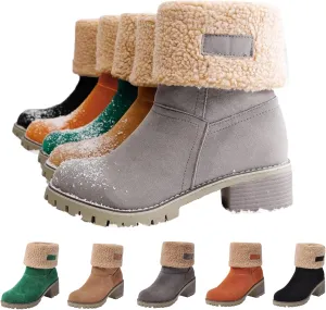 Boots for Women 2024 Winter Warm Snow Boots Ladies Casual Fashion Booties Ankle Boots Shoes Female Mid Calf Boots