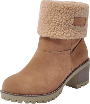 Boots for Women 2024 Winter Warm Snow Boots Ladies Casual Fashion Booties Ankle Boots Shoes Female Mid Calf Boots