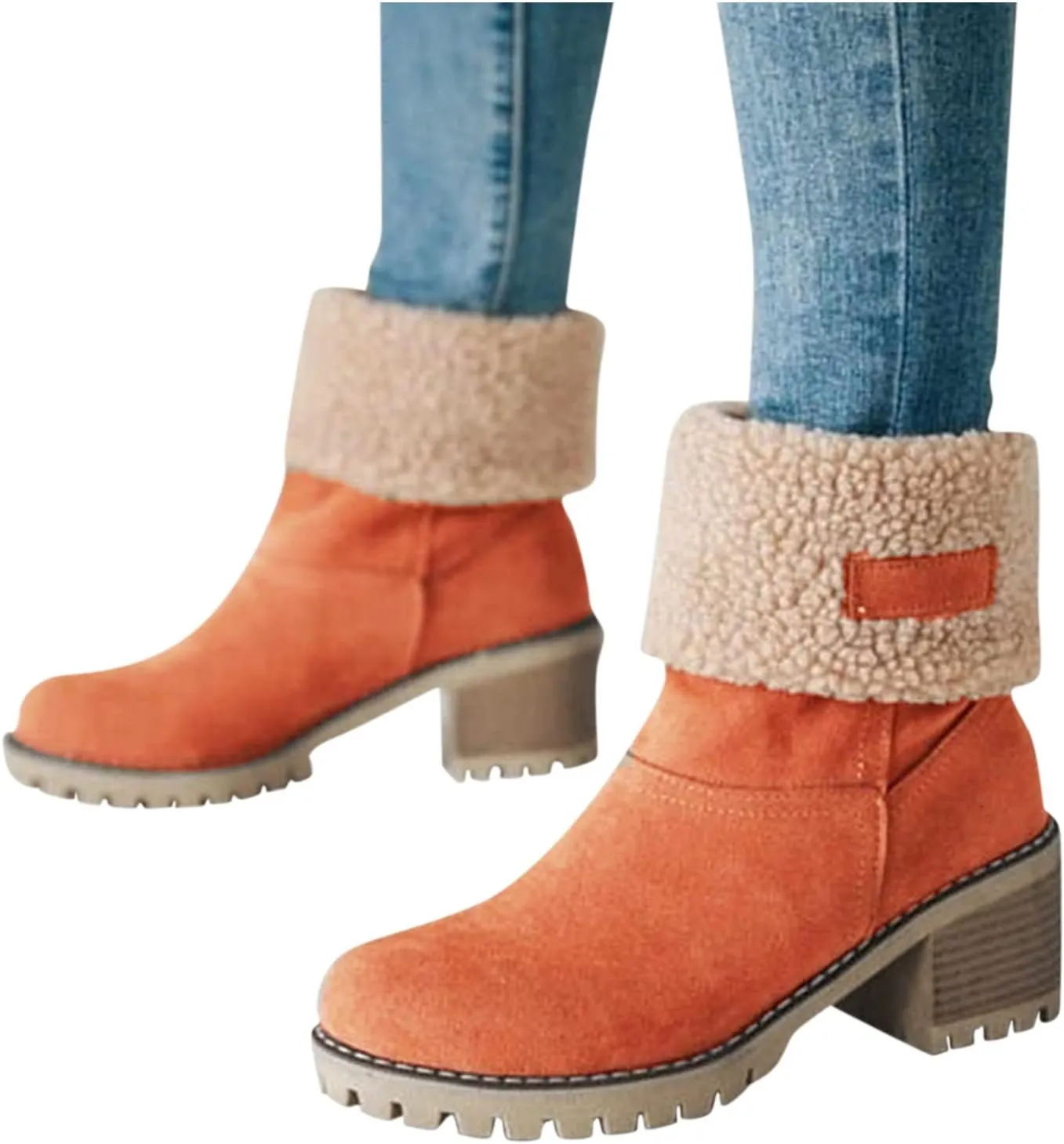 Boots for Women 2024 Winter Warm Snow Boots Ladies Casual Fashion Booties Ankle Boots Shoes Female Mid Calf Boots