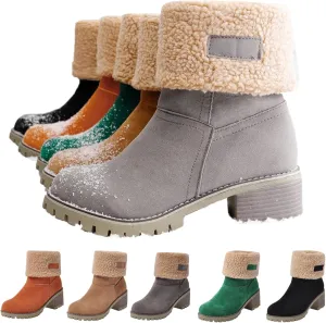 Boots for Women Winter Warm Snow Boots Ladies Casual Fashion Booties Ankle Boots Shoes Female Mid Calf Boots