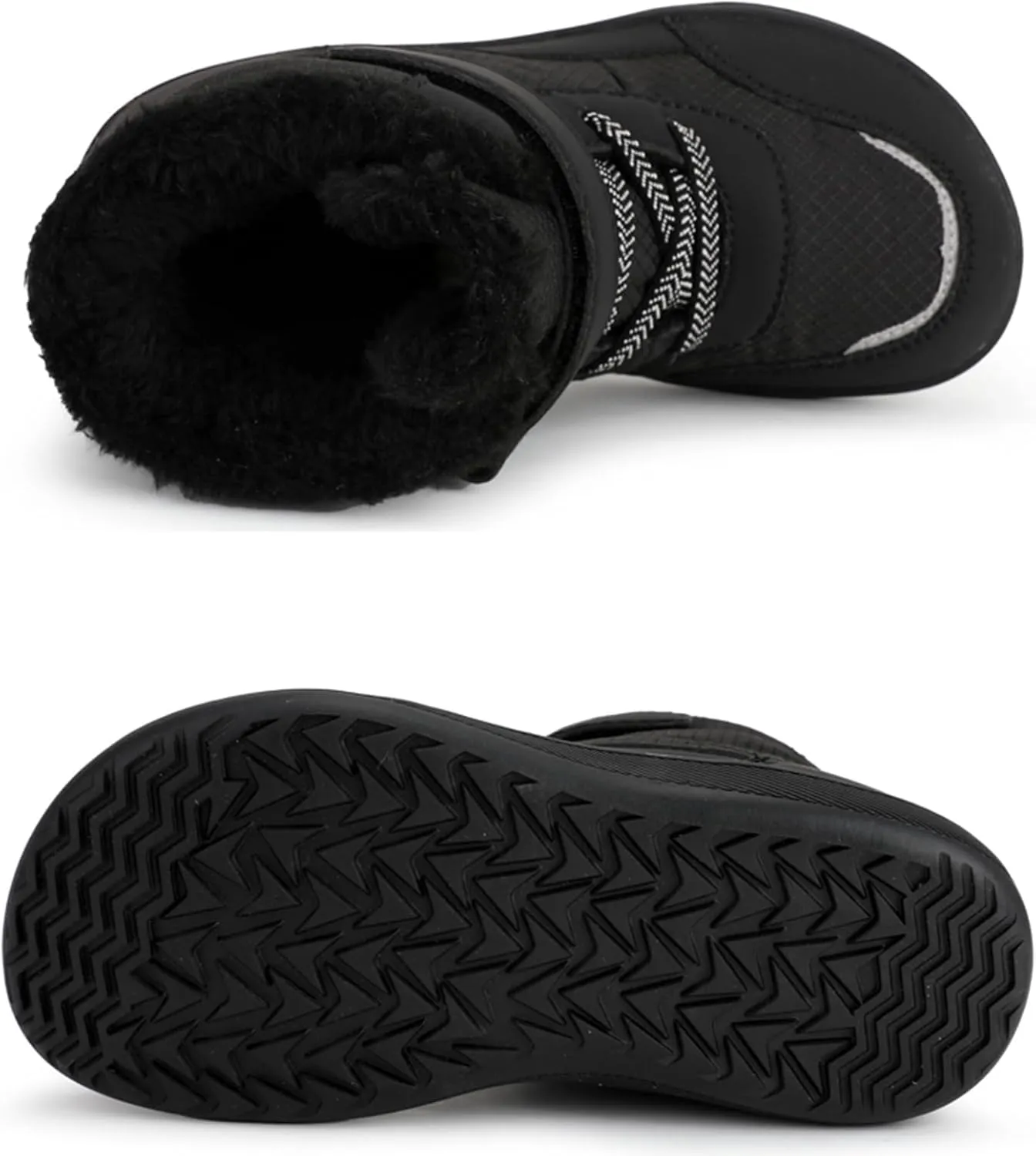 Boys Girls Barefoot Winter Boots With Wide Toe Box Slip Drop Sole Ankle Winter Snow Boots For Boys Size 5 Shoes