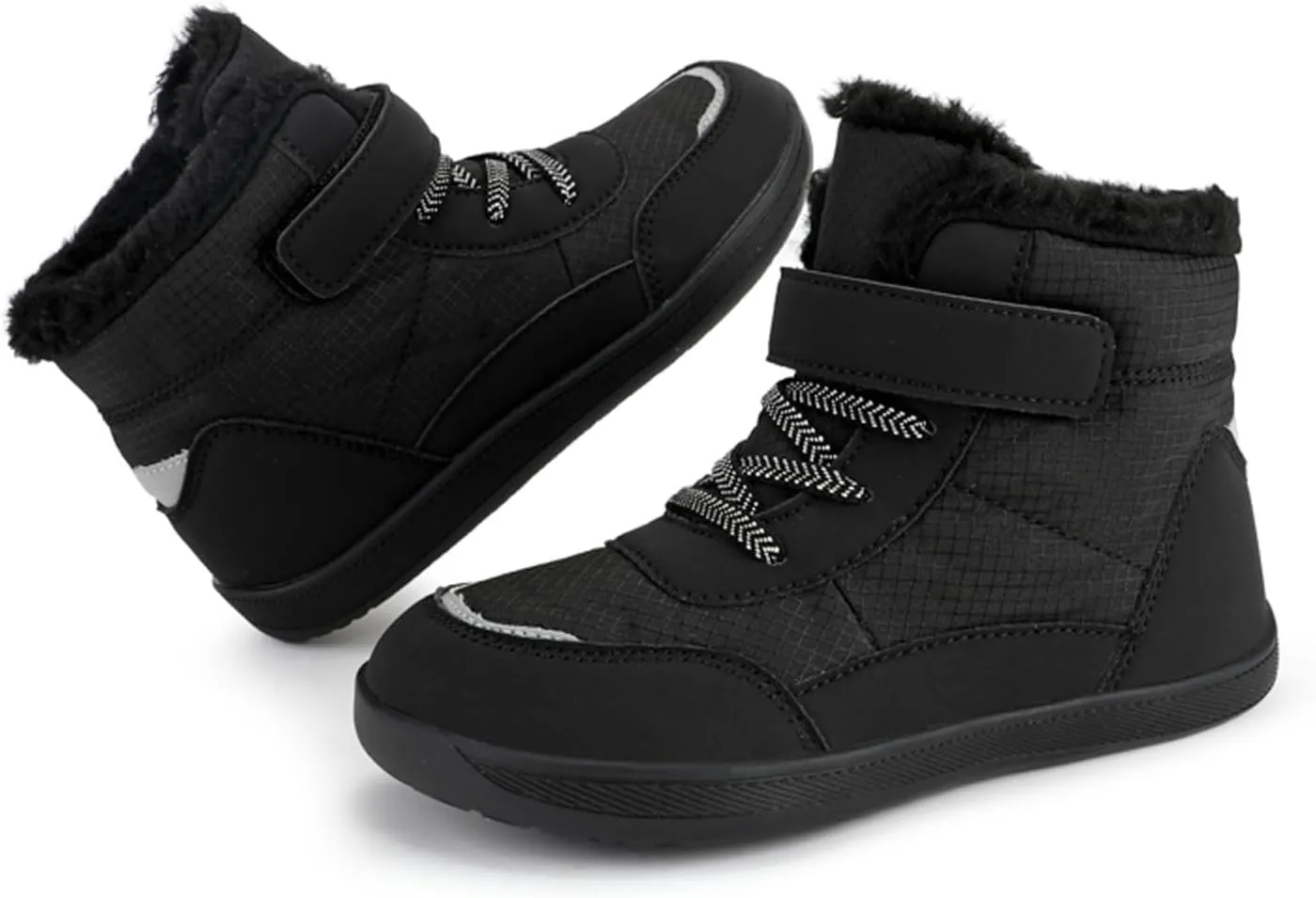 Boys Girls Barefoot Winter Boots With Wide Toe Box Slip Drop Sole Ankle Winter Snow Boots For Boys Size 5 Shoes