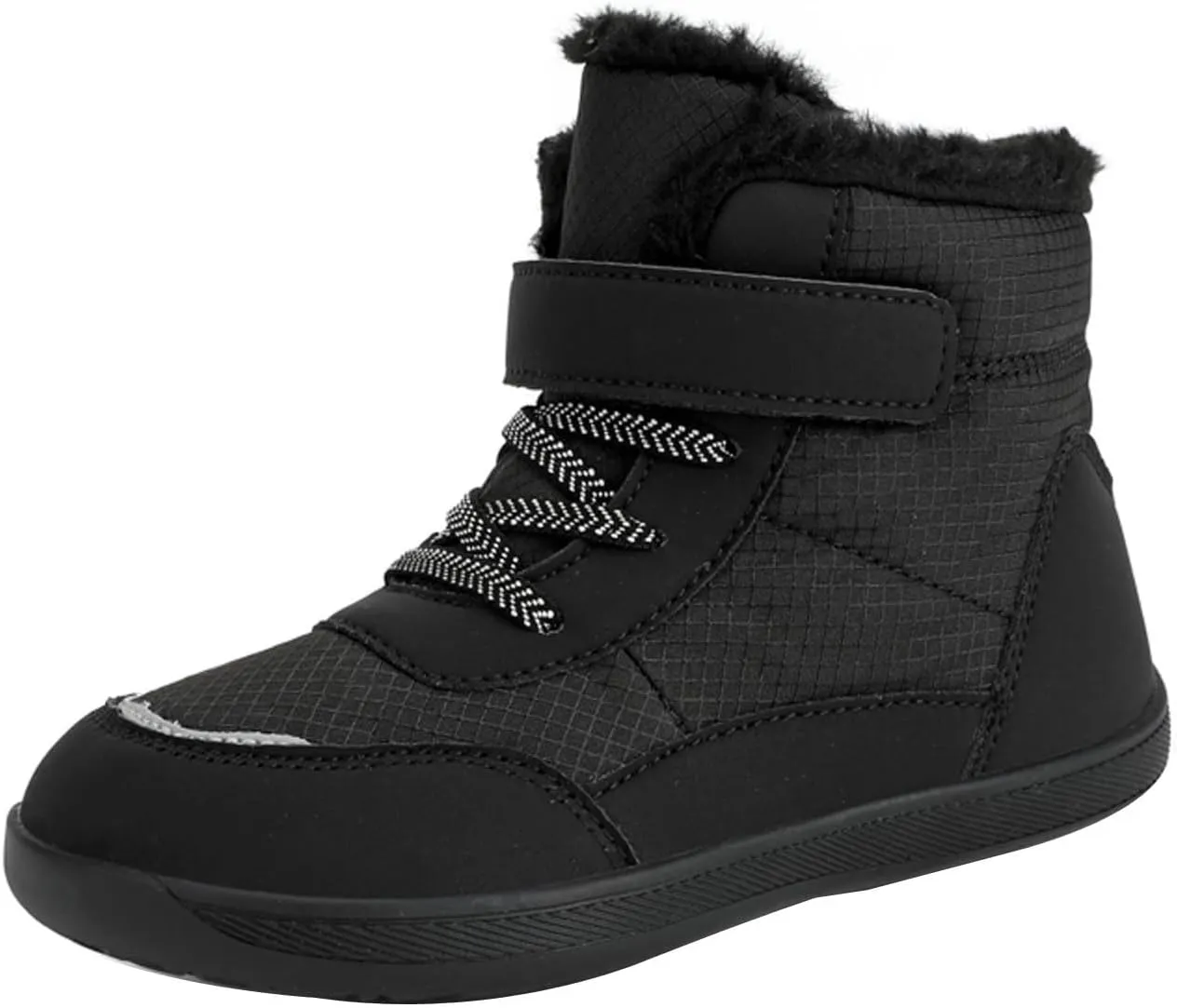 Boys Girls Barefoot Winter Boots With Wide Toe Box Slip Drop Sole Ankle Winter Snow Boots For Boys Size 5 Shoes