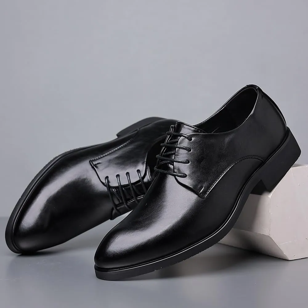 Business Oxford Shoes for Men Men's Leather Shoes lace up Breathable Business Dress Mens Shoes outdoor brogue Hand Casual Leather Shoes Men