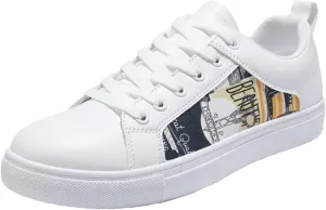 Casual Sneakers for Women Outdoor Trainers Zapatos OrtopéDicos De Mujer para El Trabajo 6 1/2 Wide Width Women Flat Shoes Casual White Sneakers for Women Womens Non Slip Work Shoes Slip Ons