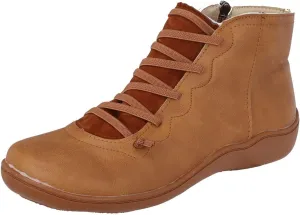 Cathalem Booties for Women Cut out Dress Casual Booties Casual Slip On Loafers Pointed Toe Chunky Block Low Heel Shoes
