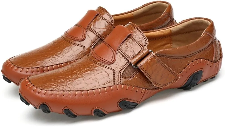 ChicWind Casual Slip On Loafers Shoes Leather Walking Driving Shoes