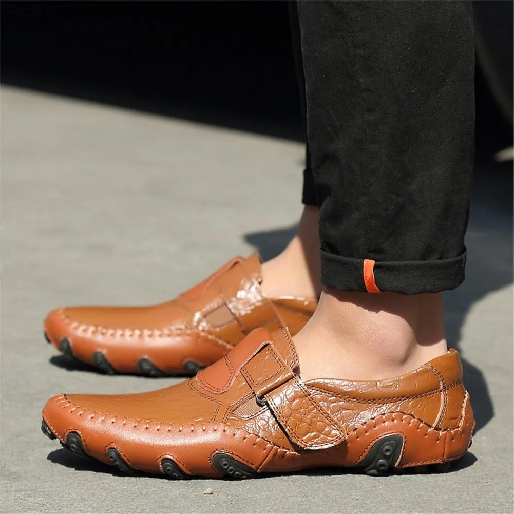 ChicWind Casual Slip On Loafers Shoes Leather Walking Driving Shoes