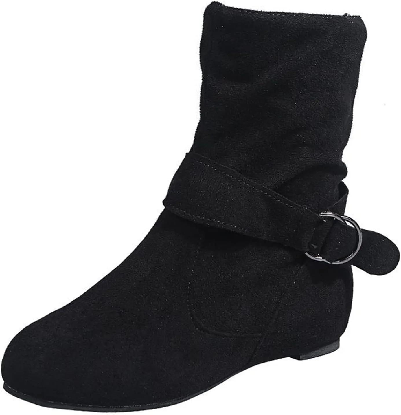 Cowboy Boots for Women Mid Knee High Boots Platform Heel Fringe Side Zipper Fashion Winter Shoes Cowgirl Booties