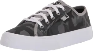 DC Boy's Manual Low Shoe Skate, Black/Camo, 12 Big Kid