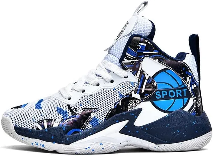 DHOVOR Boys Girls Basketball Shoes Kids Non-Slip Fashion Sneakers Walking Shoes Comfort Sports Shoes for Little Kid/Big Kid