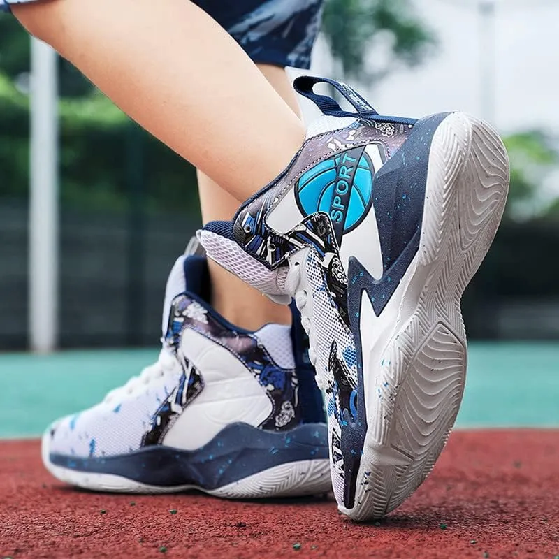 DHOVOR Boys Girls Basketball Shoes Kids Non-Slip Fashion Sneakers Walking Shoes Comfort Sports Shoes for Little Kid/Big Kid