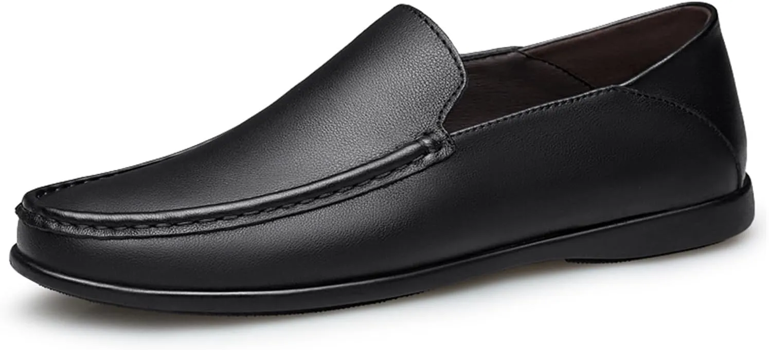 Dress Shoes for Men Genuine Leather Business Loafers for Men Casual Slip-On Driving Shoes Office Formal Footwear