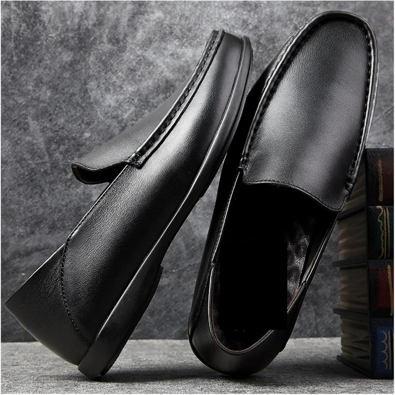 Dress Shoes for Men Genuine Leather Business Loafers for Men Casual Slip-On Driving Shoes Office Formal Footwear
