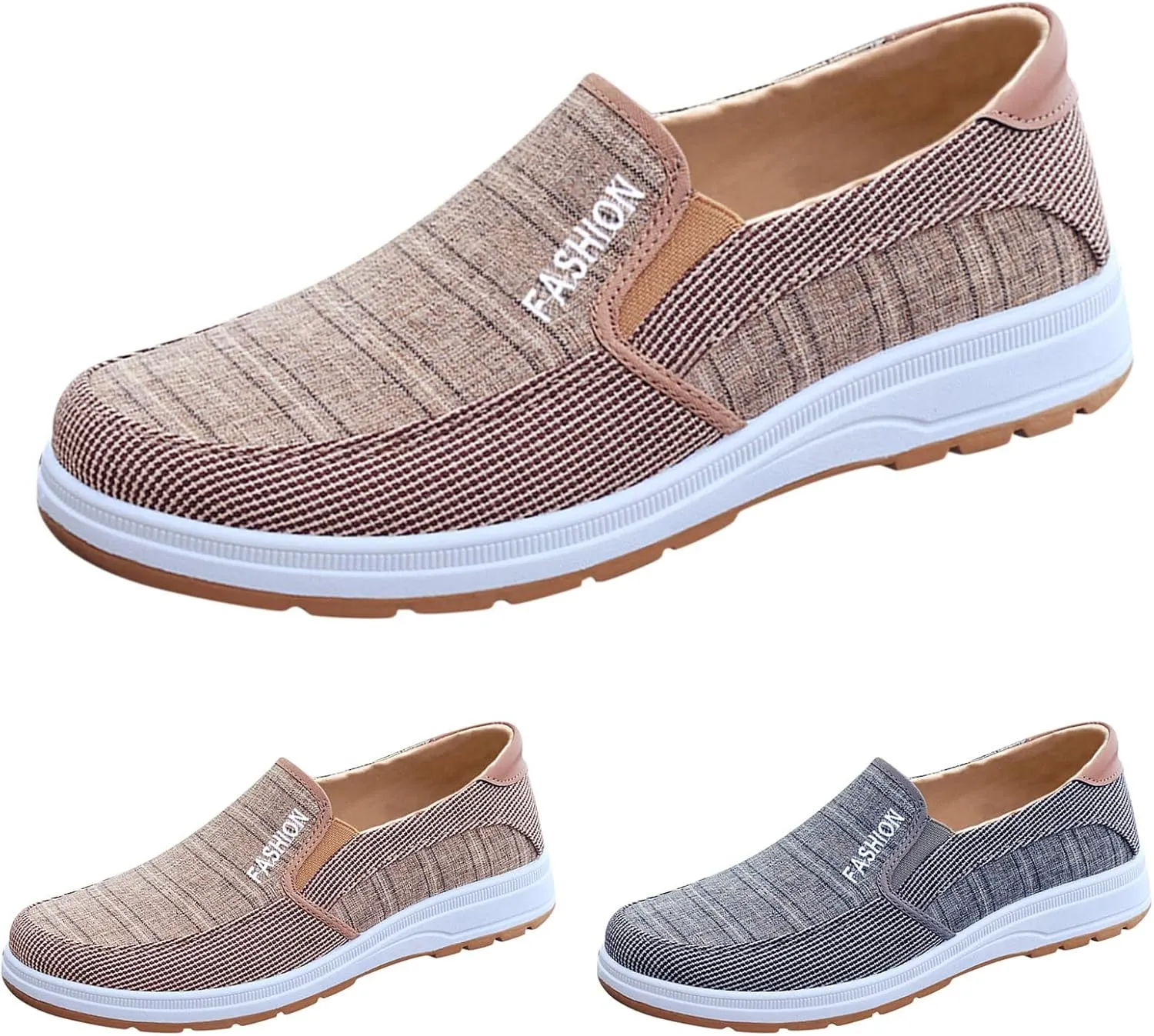 Fashion All Season Men Casual Shoes Flat Bottom Round Toe Non Slip Cloth Solid Color Mens Casual Shoes
