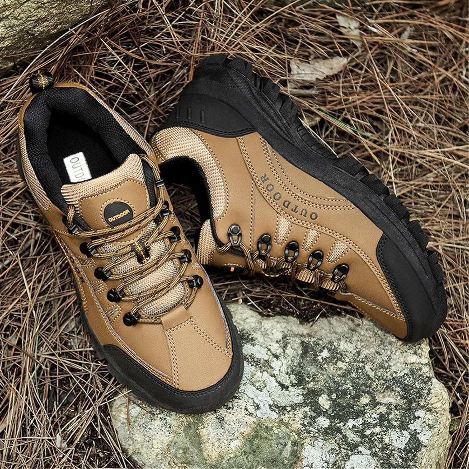 Fashion Summer and Autumn Men Hiking Shoes Non Slip Soles Thick Bottom Mesh Breathable Casual Mens Sneaker Boots Size 14 Mens