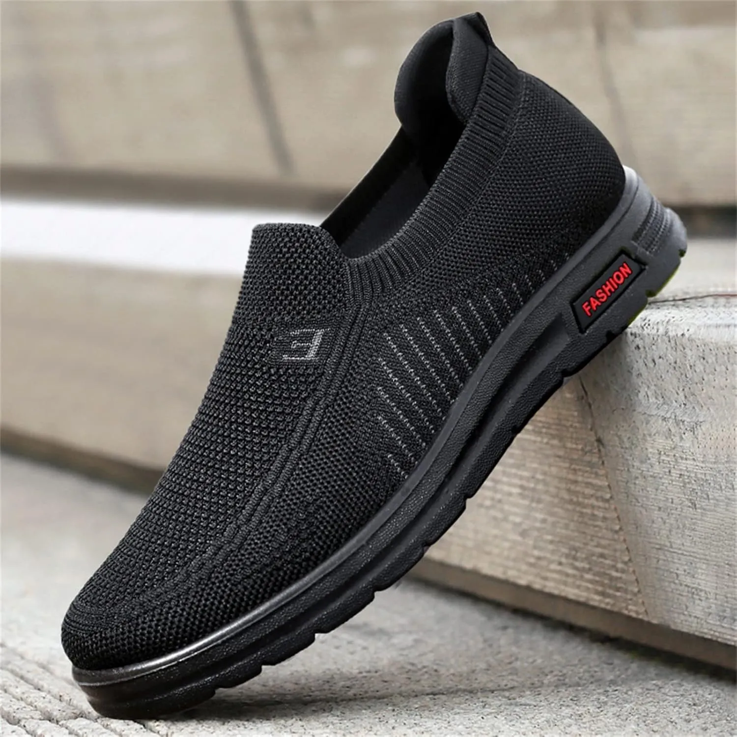 Fashion Summer and Men Fly Woven Mesh Flat Slip On Comfortable Sneaker Booties for Men