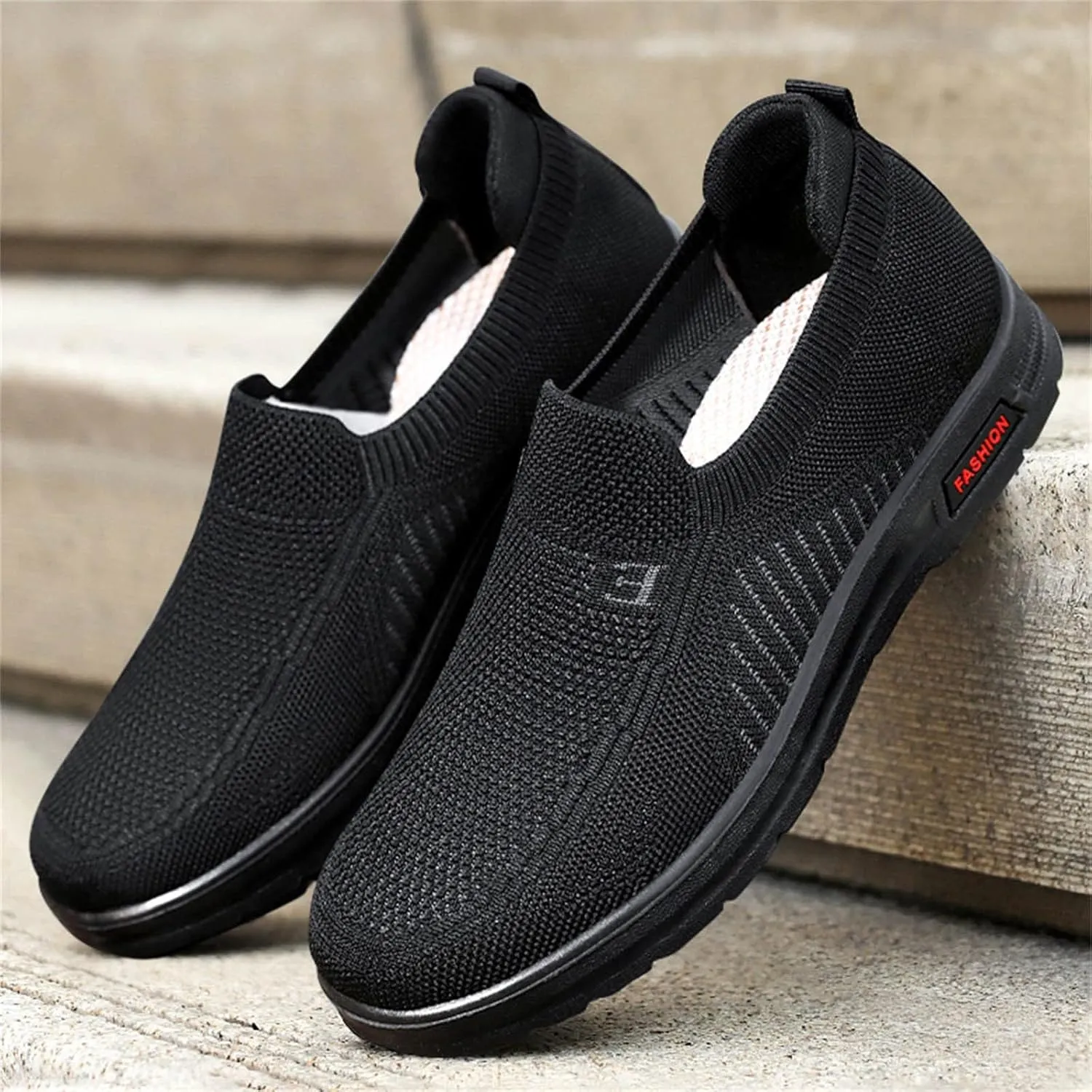 Fashion Summer and Men Fly Woven Mesh Flat Slip On Comfortable Sneaker Booties for Men